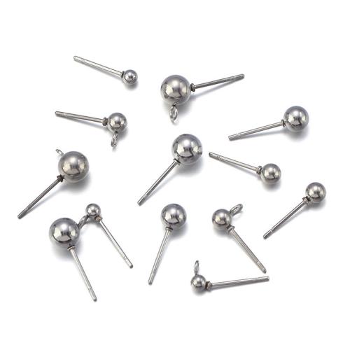 Stainless Steel Earring Stud Component 304 Stainless Steel DIY  original color Sold By Lot