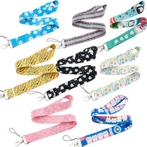 Cell Phone Lanyard, Polyester, met Wax & Zinc Alloy, multifunctioneel & verschillende ontwerpen voor de keuze, meer kleuren voor de keuze, Verkocht door PC