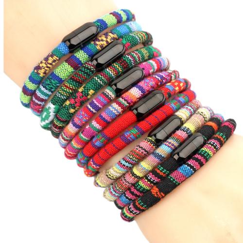 Magnetische sieraden Armband, Doek, met Magneet, Ronde, voor de mens, meer kleuren voor de keuze, Lengte 41 cm, Verkocht door PC