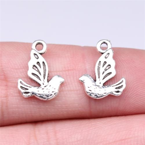 Zinc Alloy Animal Pendants Pigeon antique silver color plated DIY Sold By PC