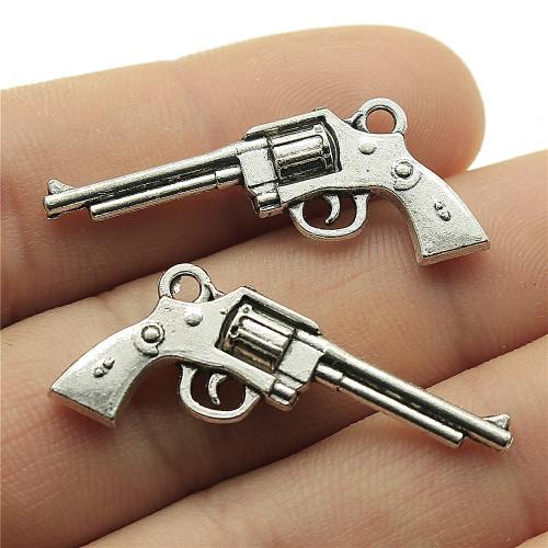 Zinc Alloy Pendler, Gun, forgyldt, du kan DIY, flere farver til valg, Solgt af PC