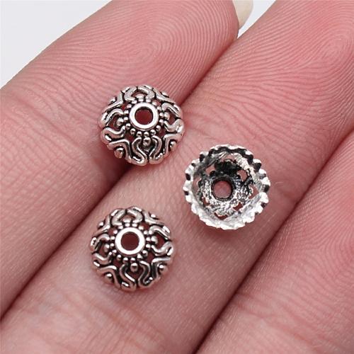 Cink ötvözet Bead Cap, antik ezüst színű bevonattal, DIY, 9x9mm, Által értékesített PC