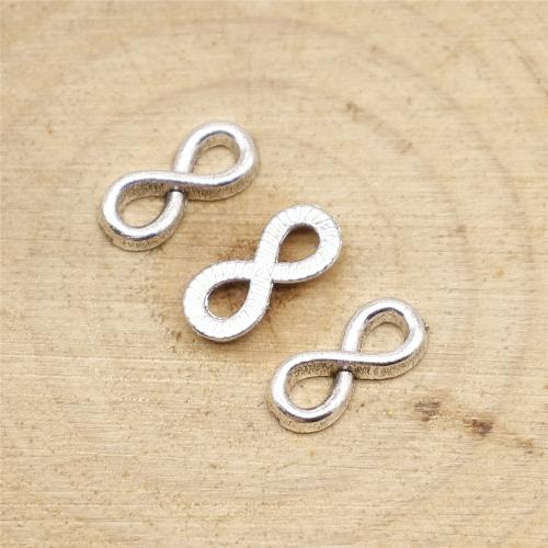 Forbindelse til zinklegering, Zinc Alloy, Infinity, forgyldt, du kan DIY & 1/1 løkke, flere farver til valg, 12x5mm, Solgt af PC