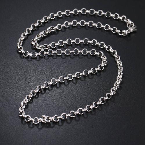 Stainless Steel Chain Ogrlica, 304 nehrđajućeg čelika, bez spolne razlike & različite veličine za izbor, izvorna boja, Prodano By PC