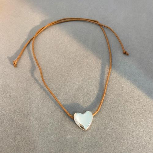 Collier en laiton, bijoux de mode & pour femme, brun, Longueur Environ 50 cm, Vendu par PC