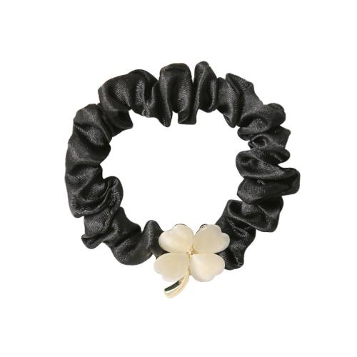 Hair Scrunchies Cloth with Rubber Band & for woman black Sold By PC