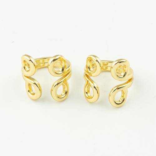 Trendy ear cuffs, Messing, mode sieraden & voor vrouw, gouden, 12x12mm, 50paren/Lot, Verkocht door Lot