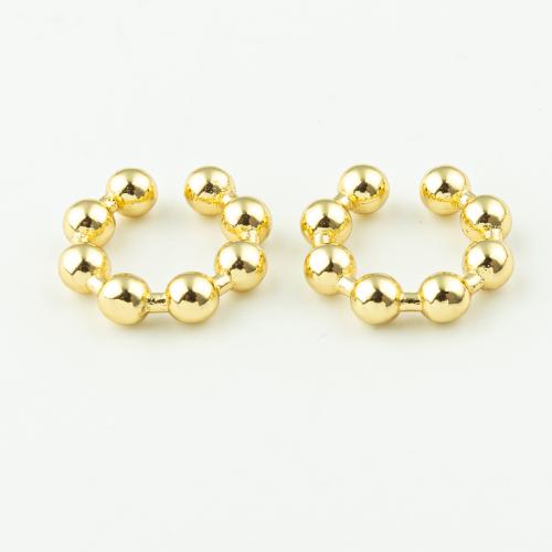 Trendy ear cuffs, Messing, mode sieraden & voor vrouw, gouden, 17x16mm, 50paren/Lot, Verkocht door Lot