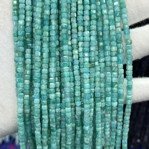 Perles amazonite, DIY, bleu, 3mm, Vendu par Environ 38 cm brin