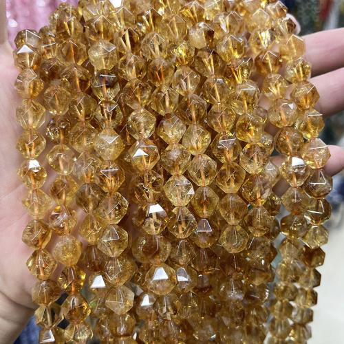 Φυσικές χάντρες Σιτρίν, Citrine, DIY & διαφορετικό μέγεθος για την επιλογή, κίτρινος, Sold Per Περίπου 38 cm Strand