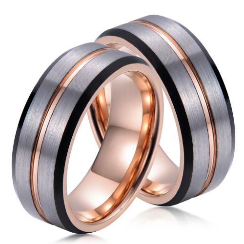 Tungsten Čelik Prsten za muškarce, Tungsten čelika, pozlaćen, modni nakit & bez spolne razlike & različite veličine za izbor, Width: 8.03mm, thickness :2.4mm, Prodano By PC