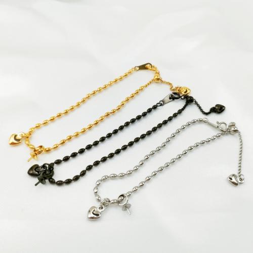 Stainless Steel Bracelet Finding 316L Stainless Steel with 3CM extender chain plated DIY Length Approx 15 cm Sold By PC