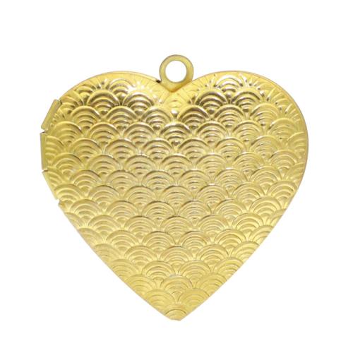 Brass Locket Pendants Heart DIY Sold By PC