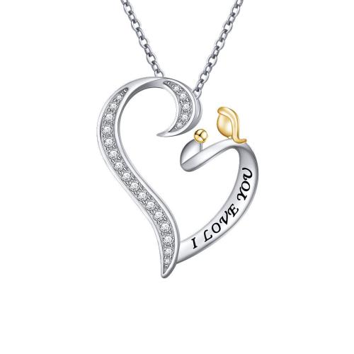 Circón cúbico micr3ofono pavimenta collar de plata esterlina, plata de ley 925, chapado, micro arcilla de zirconia cúbica & para mujer, color de platina, longitud aproximado 41-50 cm, Vendido por UD