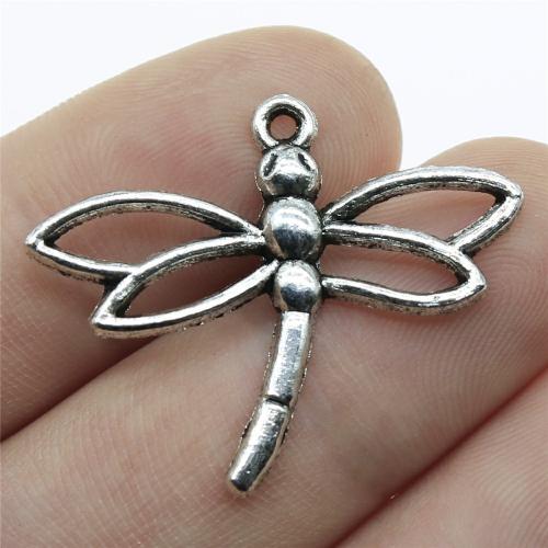 Zinc Alloy Animal Pendler, Dragonfly, forgyldt, du kan DIY, flere farver til valg, 32x27mm, Solgt af PC