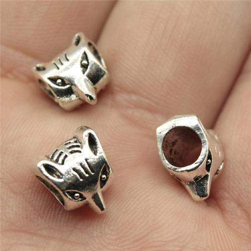 Zinc Alloy Animal Beads Fox plated DIY Sold By PC