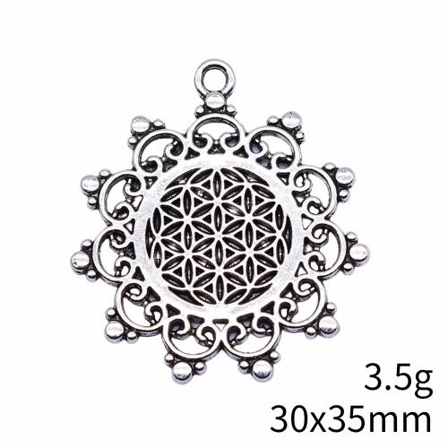 Zinc Alloy Pendants Flower plated DIY Sold By PC