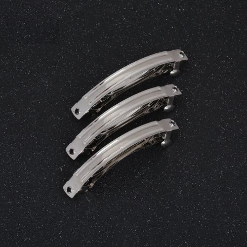 Hair Clip Findings Manganese Steel plated DIY original color 80mm Sold By PC