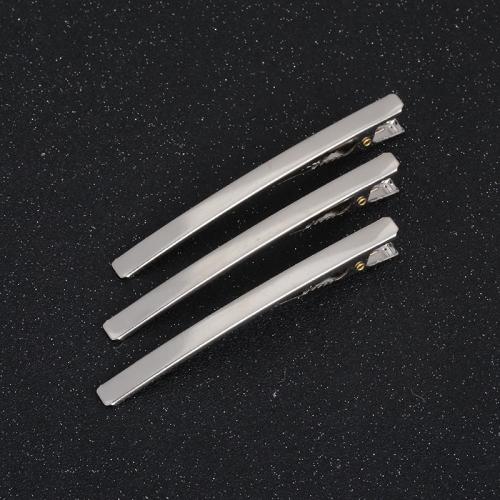 Hair Clip Findings Manganese Steel plated DIY original color 80mm Sold By PC