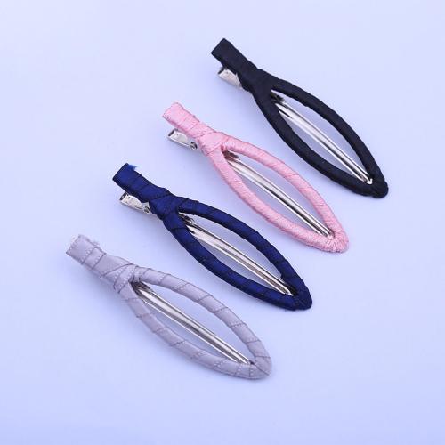 Hair Clip Findings Manganese Steel with Cloth plated DIY 60mm Sold By PC