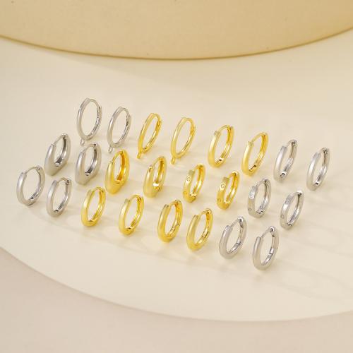 Messing Hoop Earring Components, echt goud verguld, verschillende stijlen voor de keuze, meer kleuren voor de keuze, Verkocht door pair