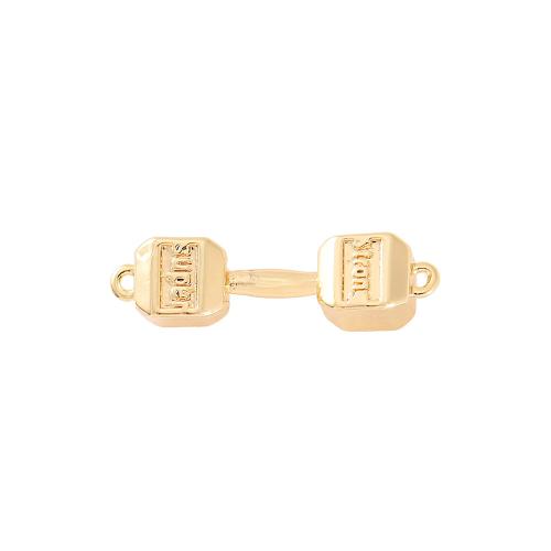 Brass Sieraden Connector, Messing, echt goud verguld, DIY, gouden, 5x20mm, Verkocht door PC