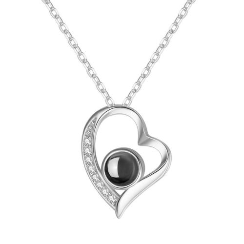 argent sterling 925 Collier de projection miniature, Placage, pavé de micro zircon & pour femme, plus de couleurs à choisir, Longueur Environ 41-50 cm, Vendu par PC