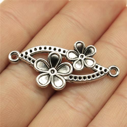 Zinc Alloy Connector Flower plated DIY & 1/1 loop Sold By PC