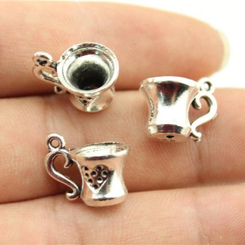 Zinc Alloy Pendler, Cup, forgyldt, du kan DIY, flere farver til valg, 10x15mm, Solgt af PC