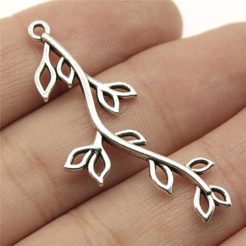 Zinc Alloy Pendler, Branch, forgyldt, du kan DIY, flere farver til valg, 43x17mm, Solgt af PC