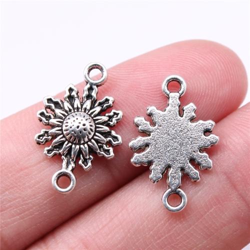 Zinc Alloy Connector Sun antique silver color plated DIY & 1/1 loop Sold By PC