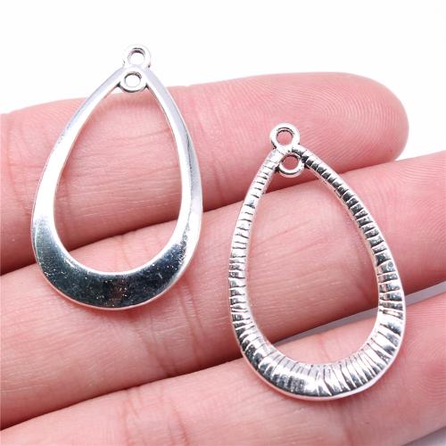 Zinc Alloy Connector Teardrop antique silver color plated DIY & 1/1 loop Sold By PC