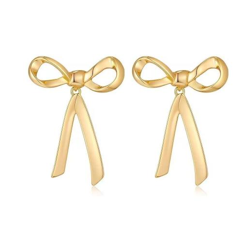 Zinc Alloy Stud Earring Bowknot fashion jewelry & for woman Sold By Pair