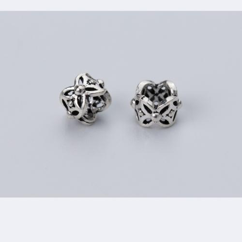 Gioielli Spacer Beads, 925 sterline d'argento, DIY, 6x6x4.50mm, Venduto da PC