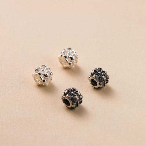 Gioielli Spacer Beads, 925 sterline d'argento, DIY, nessuno, 6x5mm, Foro:Appross. 2.9mm, Venduto da PC