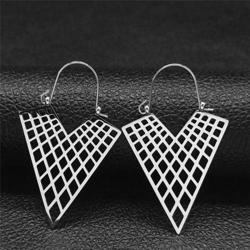 Stainless Steel Lever Terug Earring, 304 roestvrij staal, gepolijst, mode sieraden & voor vrouw, meer kleuren voor de keuze, 50x30mm, Verkocht door pair