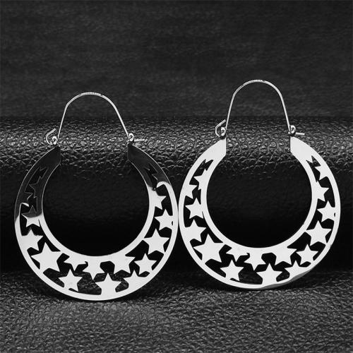 Stainless Steel Lever Terug Earring, 304 roestvrij staal, gepolijst, mode sieraden & voor vrouw, meer kleuren voor de keuze, 51x39mm, Verkocht door pair