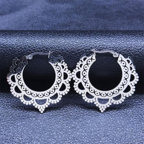 Stainless Steel Lever Terug Earring, 304 roestvrij staal, gepolijst, mode sieraden & voor vrouw, meer kleuren voor de keuze, 38x40mm, Verkocht door pair