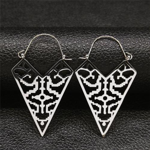 Stainless Steel Lever Terug Earring, 304 roestvrij staal, gepolijst, mode sieraden & voor vrouw, meer kleuren voor de keuze, 50x29mm, Verkocht door pair