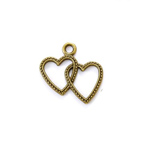 Zinc Alloy Heart Pendants plated DIY nickel lead & cadmium free Approx Sold By Bag