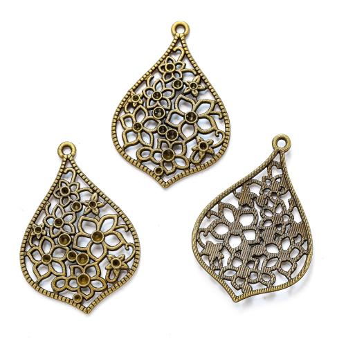 Zinc Alloy Pendler, Teardrop, forgyldt, du kan DIY, flere farver til valg, nikkel, bly & cadmium fri, 40x25mm, Ca. 100pc'er/Bag, Solgt af Bag