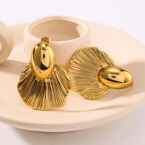 Stainless Steel Drop Earring 304 Stainless Steel gold color plated fashion jewelry golden Sold By Pair