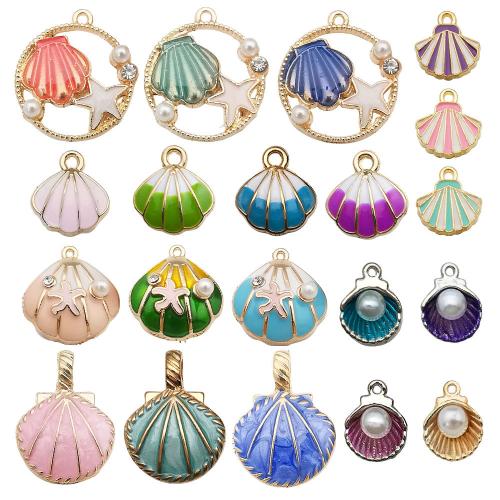 Zinc Alloy Enamel Pendants, plated, DIY & different styles for choice & micro pave cubic zirconia, more colors for choice, Sold By PC