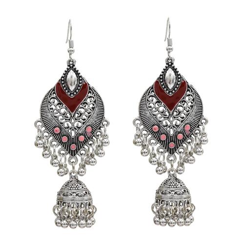 Zinc Alloy Drop Earrings for woman & enamel Sold By Pair