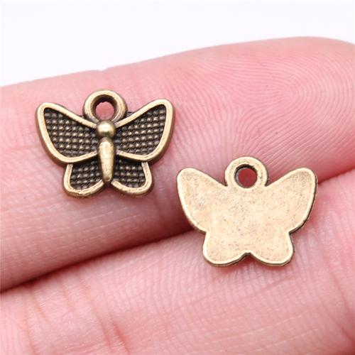 Zinc Alloy Animal Pendler, Butterfly, forgyldt, du kan DIY, flere farver til valg, 13x10mm, Solgt af PC