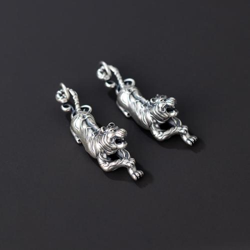 925 Sterling Silver Pendant Tiger DIY Sold By PC