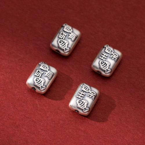 Spacer Kralen Sieraden, 925 sterling zilver, DIY, 12.50x9x6mm, Gat:Ca 1.8mm, Verkocht door PC