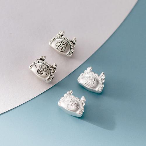 Spacer perle Nakit, 925 Sterling Silver, možete DIY, više boja za izbor, 12x10x8mm, Rupa:Približno 2mm, Prodano By PC