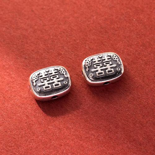 Spacer Perlen Schmuck, 925er Sterling Silber, DIY, keine, 13x10x5mm, Bohrung:ca. 1.9mm, verkauft von PC