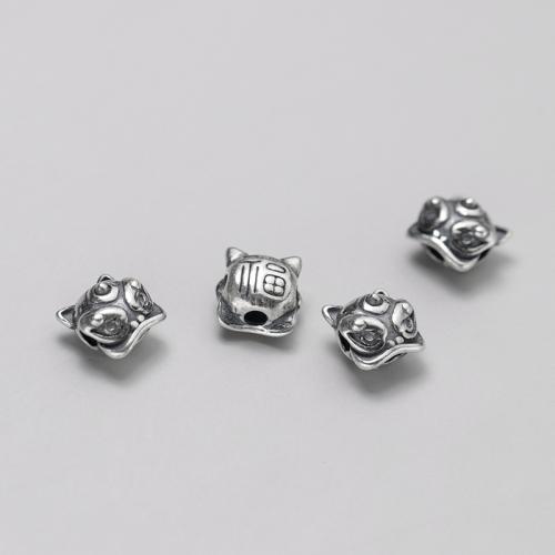 Gioielli Spacer Beads, 925 sterline d'argento, DIY, nessuno, 10x10.50x7mm, Foro:Appross. 2.5mm, Venduto da PC